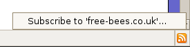 The button in Mozilla Firefox for subscribing to feeds.