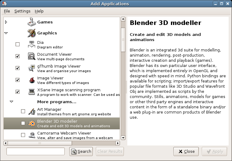 Add Applications.